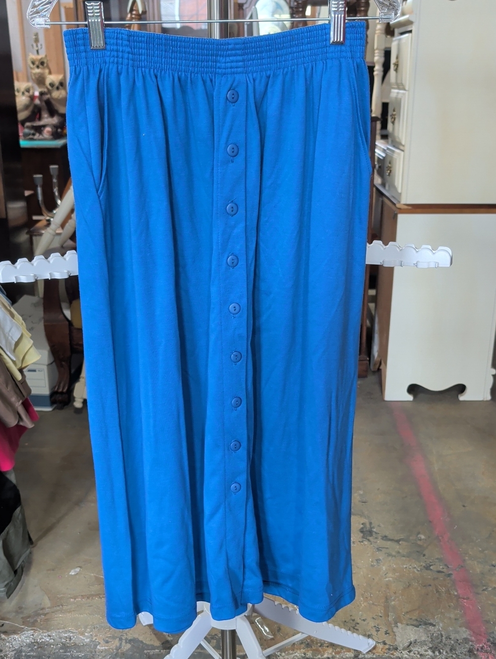 Jaclyn Smith Sport Blue Button-Front Women's Skirt